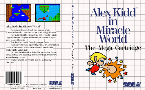 Alex Kidd in Miracle World - SEGA Master System Classic Replacement Game Cover