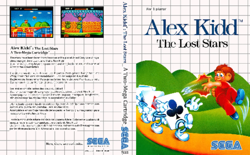 Alex Kidd The Lost Stars - SEGA Master System Classic Replacement Game Cover