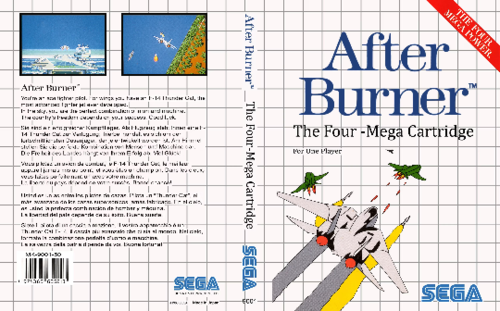 After Burner - SEGA Master System Classic Replacement Game Cover