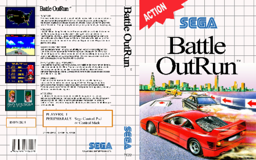 Battle Outrun - SEGA Master System Classic Replacement Game Cover
